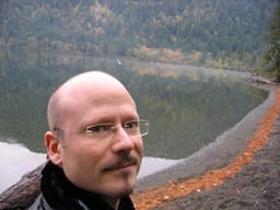 Me, by a lake, in Canada.