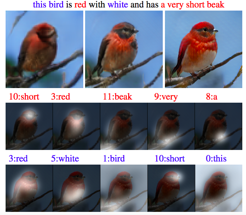 A bird generated from a text description