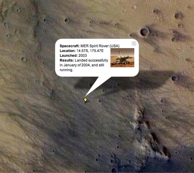 Google Mars - The MER Spirit Rover